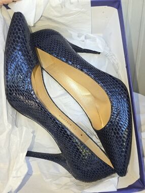 NEW Stuart Weitzman Sea Crystal Heels In Box